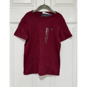 Polo Ralph Lauren Boys Kids Shirt Maroon Red  Size 5 NWT